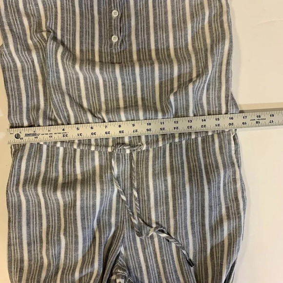 Rails Women's Brooklyn Greenwich Striped  Linen Blend Capri Jumpsuit Size XS‎ - Picture 12 of 14